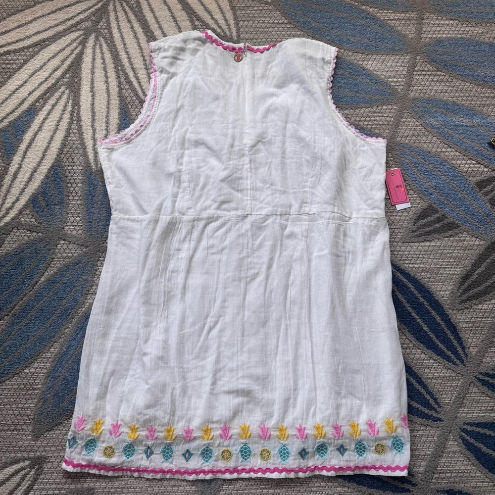 Simply Southern NWT Women’s Embroidered Turtle Floral White Cotton Dress Sz XXL - Picture 2 of 9